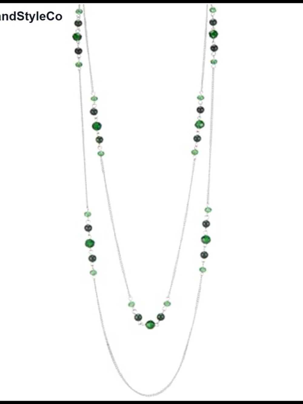 Long Beaded Statement Necklace Crystal Natural Stone